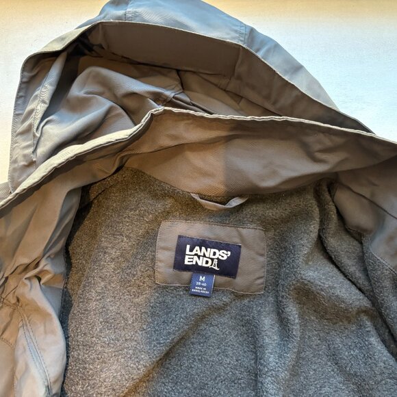 Lands End jacket with stowaway hood and seat M gray - Picture 2 of 4